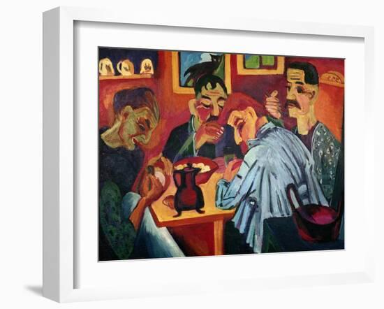 Peasants at Midday, 1920-Ernst Ludwig Kirchner-Framed Giclee Print