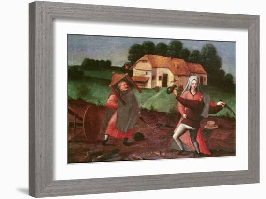 Peasants' Brawl (Oil on Canvas)-Pieter the Younger Brueghel-Framed Giclee Print