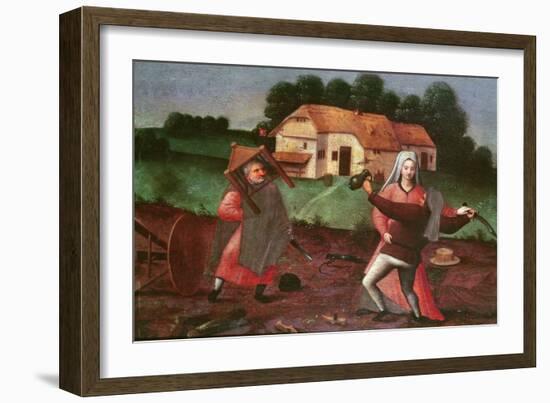 Peasants' Brawl (Oil on Canvas)-Pieter the Younger Brueghel-Framed Giclee Print