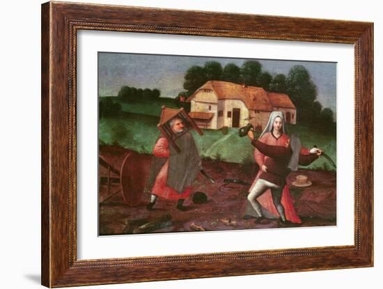 Peasants' Brawl (Oil on Canvas)-Pieter the Younger Brueghel-Framed Giclee Print