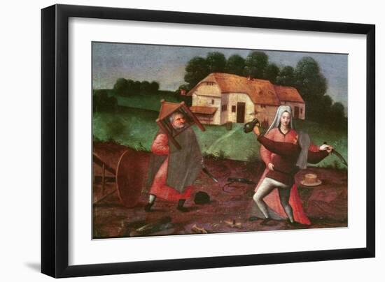 Peasants' Brawl (Oil on Canvas)-Pieter the Younger Brueghel-Framed Giclee Print