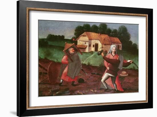 Peasants' Brawl (Oil on Canvas)-Pieter the Younger Brueghel-Framed Giclee Print