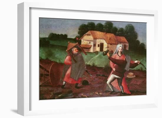 Peasants' Brawl (Oil on Canvas)-Pieter the Younger Brueghel-Framed Giclee Print