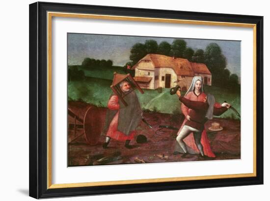 Peasants' Brawl (Oil on Canvas)-Pieter the Younger Brueghel-Framed Giclee Print