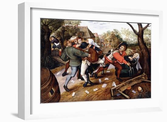 Peasants Brawling, 1619-Pieter Bruegel the Elder-Framed Giclee Print