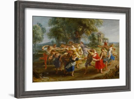 Peasants' Dance, circa 1630-Peter Paul Rubens-Framed Giclee Print