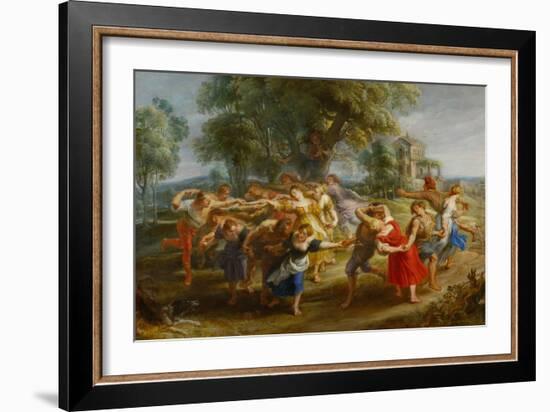 Peasants' Dance, circa 1630-Peter Paul Rubens-Framed Giclee Print