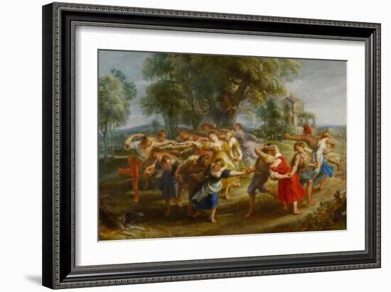 Peasants' Dance, circa 1630-Peter Paul Rubens-Framed Giclee Print