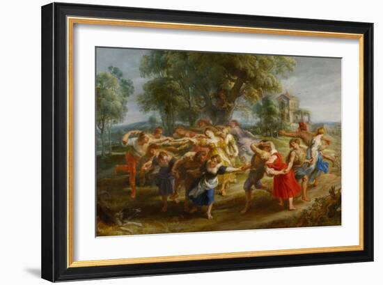 Peasants' Dance, circa 1630-Peter Paul Rubens-Framed Giclee Print