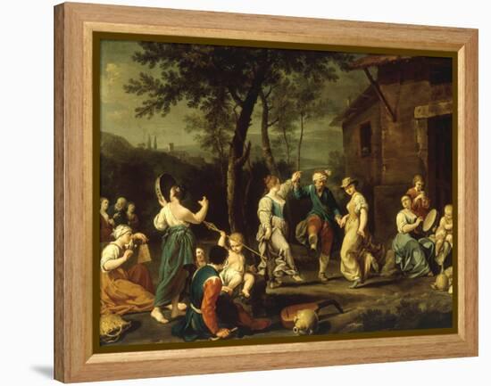 Peasants Dancing and Making Music in a Landscape-Stefano Ghirardini-Framed Premier Image Canvas