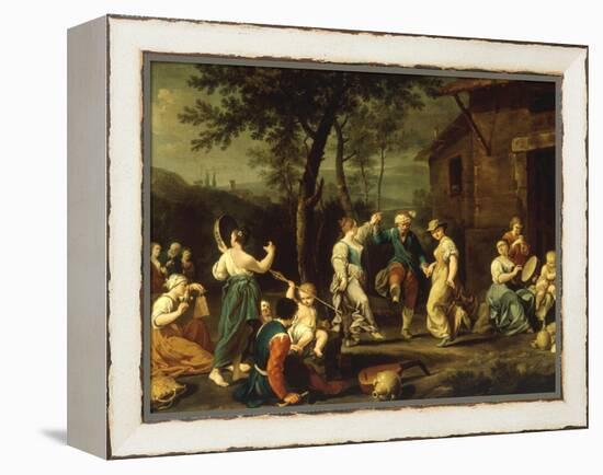 Peasants Dancing and Making Music in a Landscape-Stefano Ghirardini-Framed Premier Image Canvas