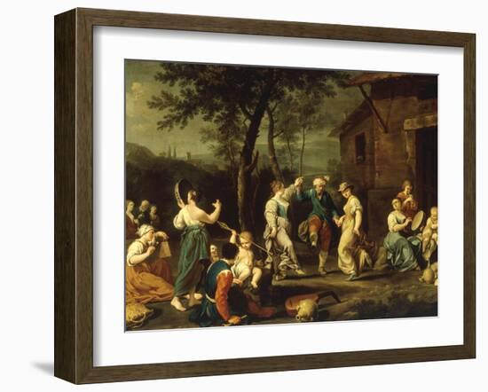 Peasants Dancing and Making Music in a Landscape-Stefano Ghirardini-Framed Giclee Print