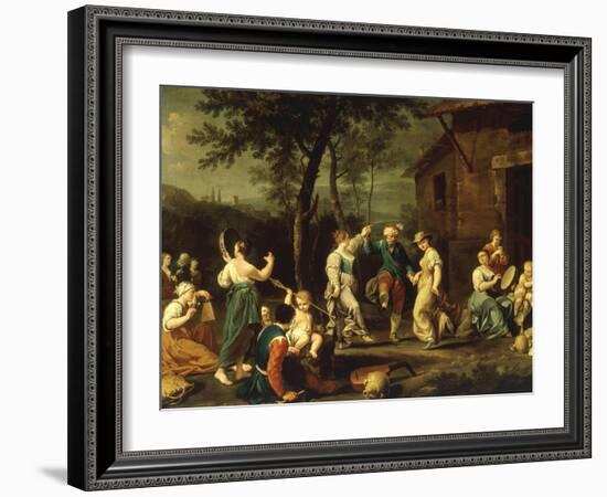 Peasants Dancing and Making Music in a Landscape-Stefano Ghirardini-Framed Giclee Print