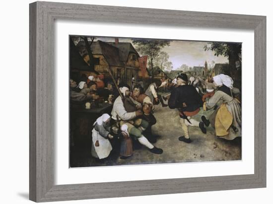 Peasants Dancing, c.1568-Pieter Bruegel the Elder-Framed Giclee Print