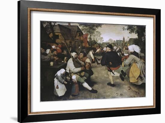 Peasants Dancing, c.1568-Pieter Bruegel the Elder-Framed Giclee Print