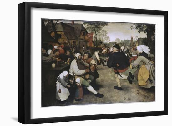 Peasants Dancing, c.1568-Pieter Bruegel the Elder-Framed Giclee Print