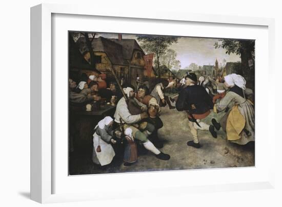 Peasants Dancing, c.1568-Pieter Bruegel the Elder-Framed Giclee Print