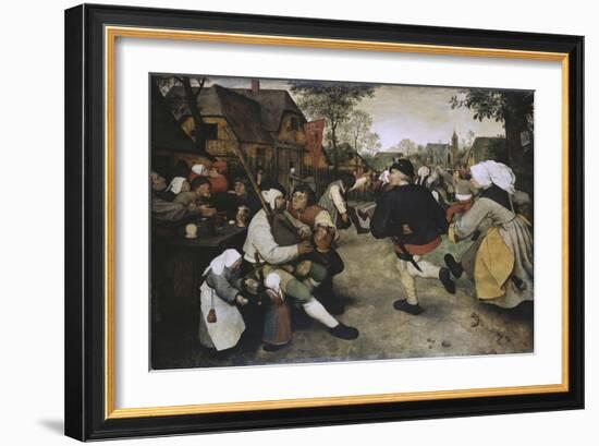 Peasants Dancing, c.1568-Pieter Bruegel the Elder-Framed Giclee Print