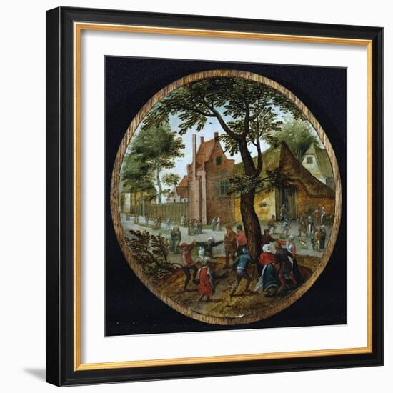 Peasants Dancing Round a Tree in a Village Street, 1625-Hendrik Avercamp-Framed Giclee Print