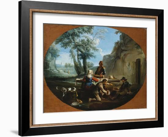 Peasants Feasting in the Roman Campagna-Vincente Carducho-Framed Giclee Print