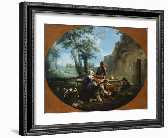 Peasants Feasting in the Roman Campagna-Vincente Carducho-Framed Giclee Print