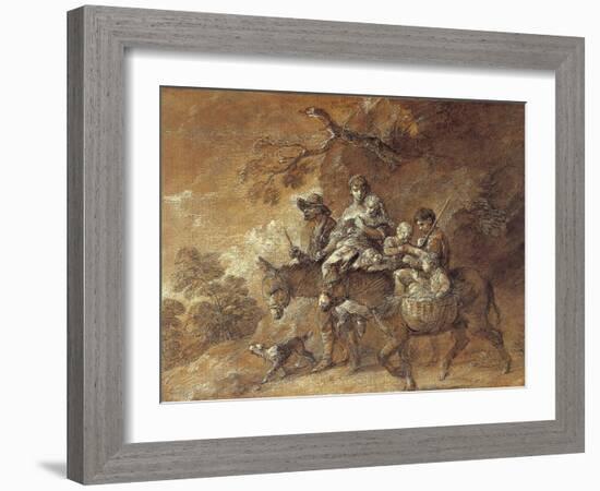 Peasants Going to Market, 1770-74-Thomas Gainsborough-Framed Giclee Print