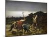 Peasants Harvesting Potatoes During Flooding of Rhine in 1852-Gustave Brion-Mounted Giclee Print