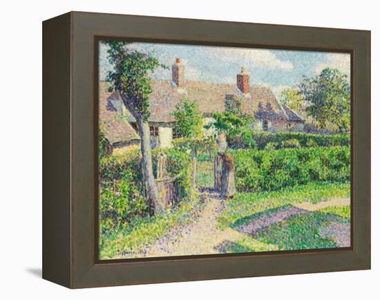 Peasants' House-Camille Pissarro-Framed Premier Image Canvas