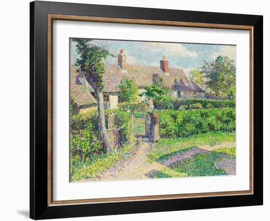 Peasants' House-Camille Pissarro-Framed Giclee Print