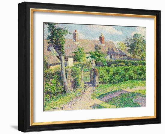 Peasants' House-Camille Pissarro-Framed Giclee Print