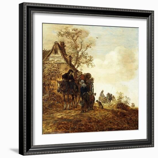 Peasants in a Cart by a Cottage Jan Josephsz, 1651-Jan Van Goyen-Framed Giclee Print