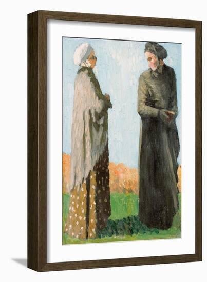 Peasants in Sunday Dress, 1890 (Oil on Canvas)-Ker Xavier Roussel-Framed Giclee Print