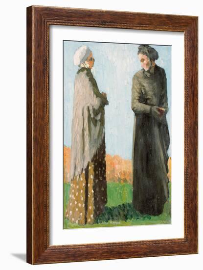 Peasants in Sunday Dress, 1890 (Oil on Canvas)-Ker Xavier Roussel-Framed Giclee Print