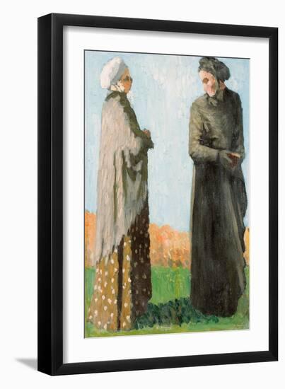 Peasants in Sunday Dress, 1890 (Oil on Canvas)-Ker Xavier Roussel-Framed Giclee Print