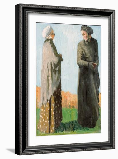 Peasants in Sunday Dress, 1890 (Oil on Canvas)-Ker Xavier Roussel-Framed Giclee Print