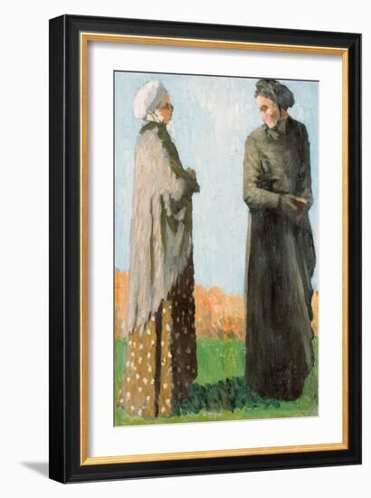 Peasants in Sunday Dress, 1890 (Oil on Canvas)-Ker Xavier Roussel-Framed Giclee Print