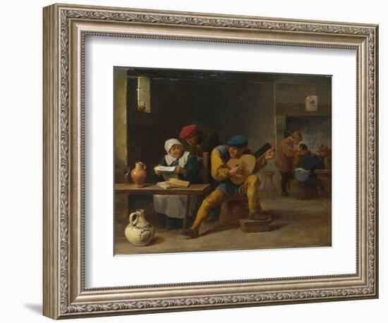 Peasants Making Music in an Inn, C. 1635-David Teniers the Younger-Framed Giclee Print