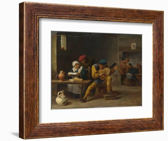 Peasants Making Music in an Inn, C. 1635-David Teniers the Younger-Framed Giclee Print