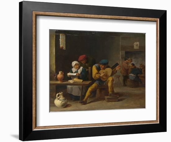 Peasants Making Music in an Inn, C. 1635-David Teniers the Younger-Framed Giclee Print