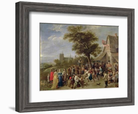 Peasants Merry-Making, c.1650-David Teniers the Younger-Framed Giclee Print