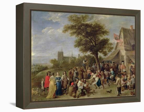 Peasants Merry-Making, c.1650-David Teniers the Younger-Framed Premier Image Canvas