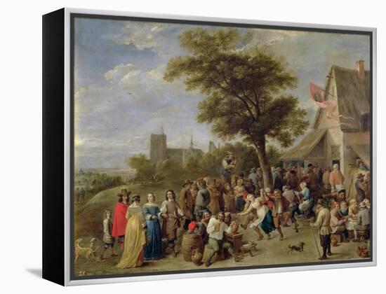 Peasants Merry-Making, c.1650-David Teniers the Younger-Framed Premier Image Canvas