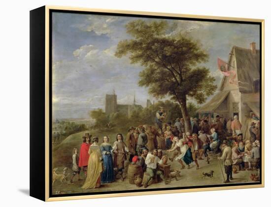 Peasants Merry-Making, c.1650-David Teniers the Younger-Framed Premier Image Canvas