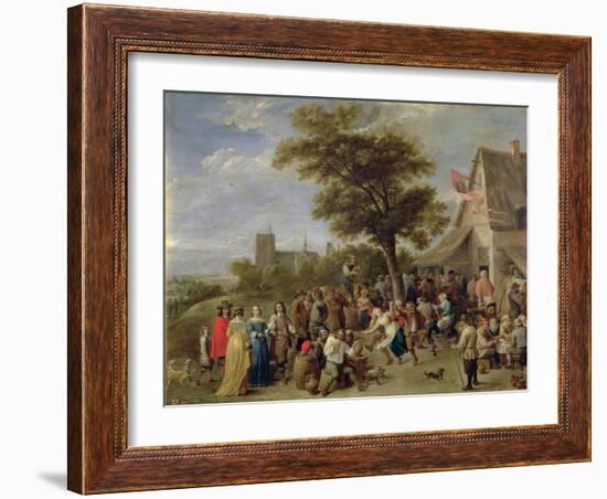 Peasants Merry-Making, c.1650-David Teniers the Younger-Framed Giclee Print