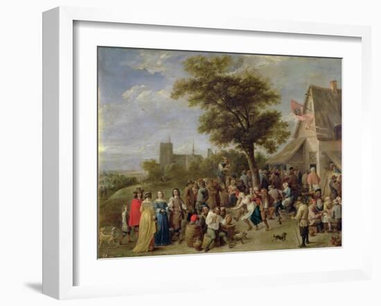 Peasants Merry-Making, c.1650-David Teniers the Younger-Framed Giclee Print