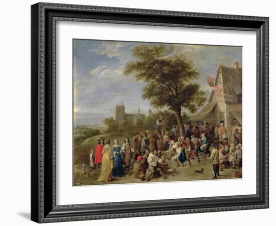 Peasants Merry-Making, c.1650-David Teniers the Younger-Framed Giclee Print