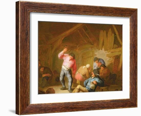 Peasants Merrymaking in an Inn, 1634-Adriaen Jansz. Van Ostade-Framed Premium Giclee Print