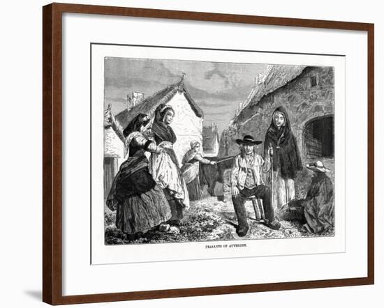 Peasants of Auvergne, France, 19th Century-null-Framed Giclee Print