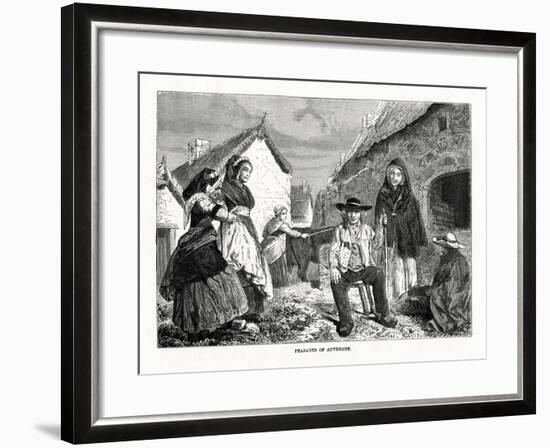 Peasants of Auvergne, France, 19th Century-null-Framed Giclee Print