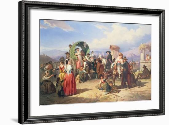 Peasants of the Campagna, 1860-Robert Alexander Hillingford-Framed Giclee Print